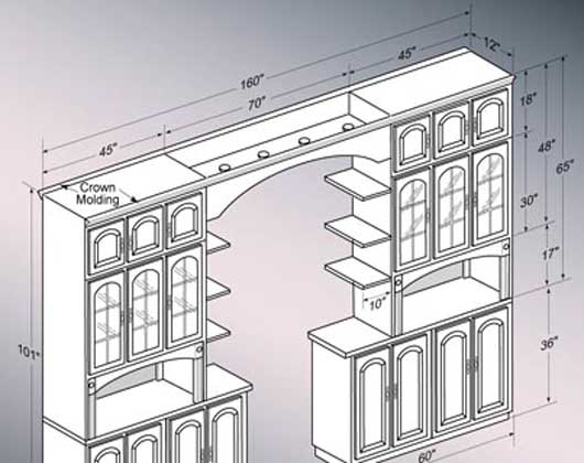 Technical Assembly Illustration of Cabinet Structure
